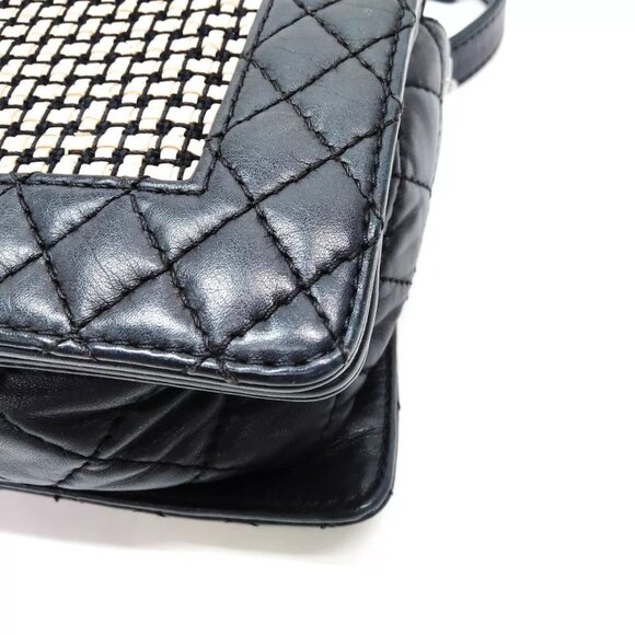 (R783) Chanel Reverso Boy Flap Bag Woven Calfskin - Picture 5 of 8